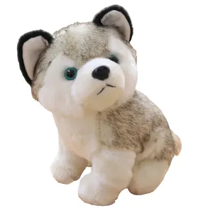 Super cute factory wholesale husky plush toys realistic animal dog stuffed toy