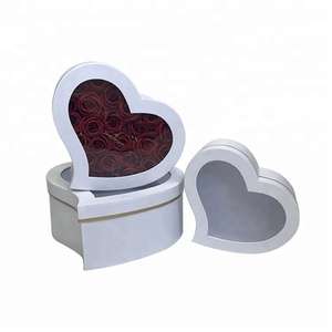 Hộp Quà Tặng Hình Trái Tim Sang Trọng, Hộp Quà Tặng Bao Bì Hoa Với Cửa Sổ PVC - Product Image 3