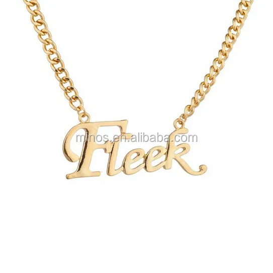 Collier personnalisé en or avec nom, chaîne à larges maillons, pendentif avec mots, sans joker