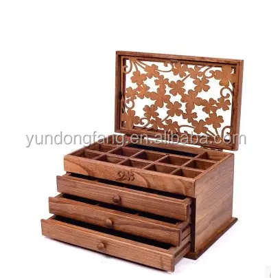 Восстановленная классическая деревянная коробка для драгоценностей в античном стиле