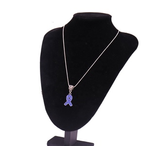 Collares <span class=keywords><strong>de</strong></span> cinta azul con diamantes <span class=keywords><strong>de</strong></span> imitación para prevención <span class=keywords><strong>de</strong></span> abuso infantil o cáncer <span class=keywords><strong>de</strong></span> próstata y Colon - Product Image 6