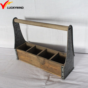 Farmhouse Wooden Garden <strong>Tool</strong> <strong>Caddy</strong> With Handle - Product Image 4