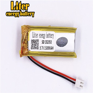 Plug 2.5-2 P 3.7 V 102050 1500 mah custom ultra slim rechargeable Li-ion batteries lipo battery with wires - Product Image 2