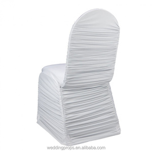A buon mercato <span class=keywords><strong>elastico</strong></span> stretch increspato swag spandex della sedia della copertura <span class=keywords><strong>con</strong></span> volant per la cerimonia nuziale eventi sala banchetti - Product Image 3