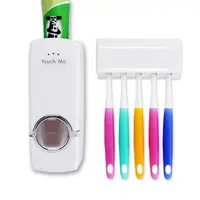 Автоматический дозатор зубной пасты с держателем для пяти зубных щеток
