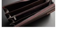 Dompet panjang untuk pria merek terkenal desainer tas tangan bisnis tempat paspor dompet perjalanan kapasitas tinggi