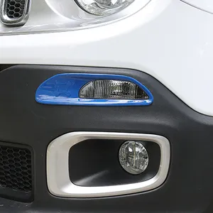 Bunte ABS Auto Auto Externe Zubehör Tagsüber Beleuchtung Kreis Frontschürze Licht Lampe Abdeckung Für Jeep Renegade 2015 2016