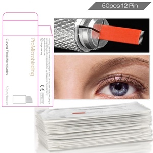 Aiguilles pour Microblading, 0,25/50 pièces, 12pin, feuilles d'ombrage, pour aiguilles Tebori - Product Image 2