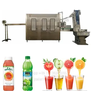 Juice Making And Filling Machine / Flavored Water Making And Packaging Machine, Juice Filling Capping Labeling Line