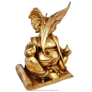 Brass Statue of Lord Ganesh in antique finish