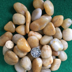 Mosaico in Ciottoli e Sassi Naturali Gialli Ecologici per Uso in Spiaggia e Fiume - Product Image 3