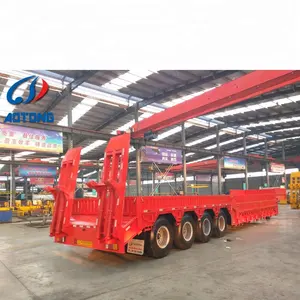 China supplier 3 axle 4 axle 5 axles lowboy semi-remorque REMOLQUE 70 tons -100 tons low loader trailer low bed semi trailer