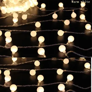 LED String Lights 10M 50LEDs 80LEDs EU 220V Wedding Christmas Outdoor Decoration Balls Fairy Garland Lights