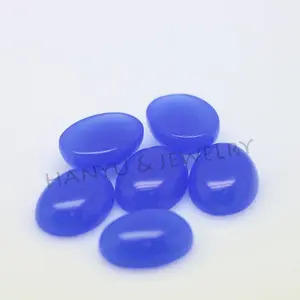 Rough gemstone buyers loose light blue glass stone