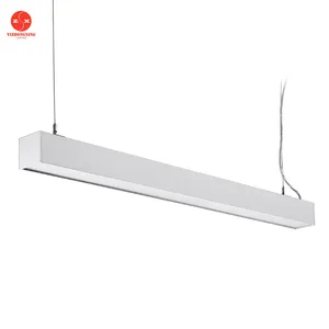 DIY Escritório Pingente LED Linear Lâmpada Carcaça De Alumínio com Branco Quente Emitting PC ABS Material Suspenso Teto Montado