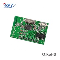 Receptor inalámbrico pequeño superheterodino con decodificador, DC3.3V, 5V, receptor RF de código abierto, receptor 315 433Mhz, 100 metros, 2 unidades