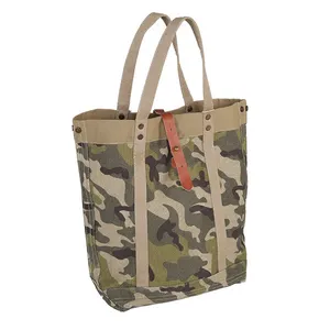 China leverancier lage prijs promotionele nieuwe product camouflage canvas tote tas voor vrouwen en mannen