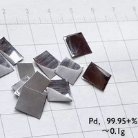 % 99.99% Yüksek Saflıkta Gümüş/Altın/Palladyum/Platin Metal Levha/Folyo Cam Ampul