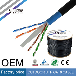 SIPU alta velocidad 4 par <span class=keywords><strong>internet</strong></span> computadora cat6 <span class=keywords><strong>cable</strong></span> utp <span class=keywords><strong>mejor</strong></span> al aire libre al por mayor a prueba <span class=keywords><strong>de</strong></span> agua - Product Image 1