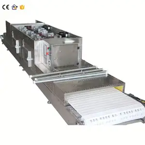 Túnel contínuo microondas folha de chá secagem/processamento/equipamento de rega