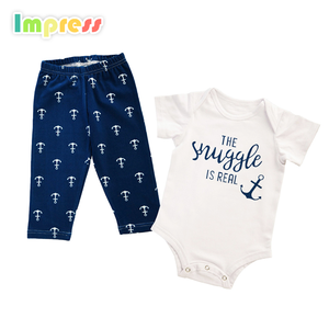 Nouveau design en gros bébé barboteuse vêtements 100% coton à manches courtes bébé nouveau-né body avec bande pantalon bébé barb - Product Image 4