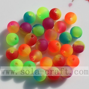 nueva doble de color de goma jalea esmerilado ronda perlas al por mayor - Product Image 1
