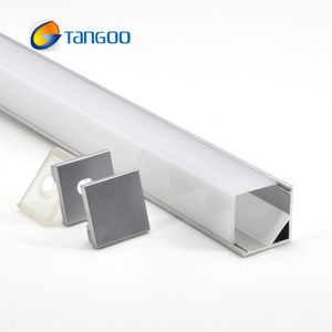 Canal LED de <span class=keywords><strong>perfil</strong></span> de <span class=keywords><strong>aluminio</strong></span> de montaje en esquina con <span class=keywords><strong>difusor</strong></span> de ángulo recto 90 - Product Image 3
