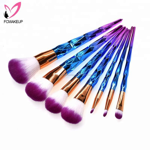 7 Pièces Bleu New Souple Lisse Synthétique Maquillage Kit Cosmétiques Personnalisés Professionnel Make Up Set Brosse - Product Image 1