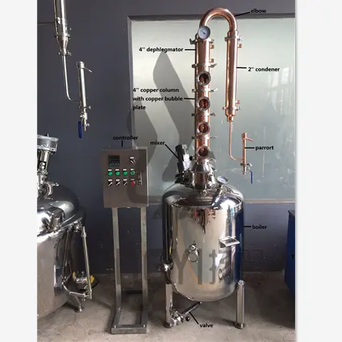 200L rame alcol vodka alcol apparecchi di distillazione distillatore