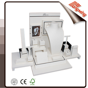 Nuovo Design unico di vendita calda espositore Set di gioielli stampa scatole regalo Custom scatola di legno scatole di legno con coperchi incernierati grigio - Product Image 6