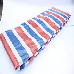 PP/PE strip tarpaulin Blue Tarp Car Covers Truck Train Fabric Woven Material Pe Tarpaulin