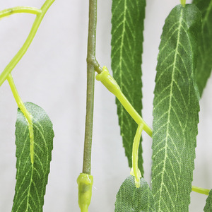 Fausses plantes de <span class=keywords><strong>saule</strong></span> artificielles à suspendre, Faux feuillage, <span class=keywords><strong>feuilles</strong></span> de <span class=keywords><strong>saule</strong></span> - Product Image 2
