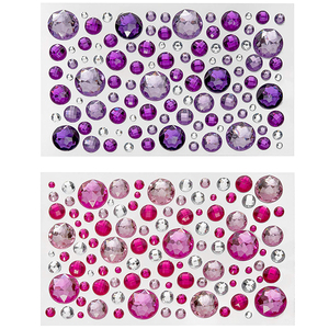 Etiqueta engomada barata del teléfono de la gema del rhinestone de las joyas del diamante autoadhesivo multicolor para la decoración - Product Image 4