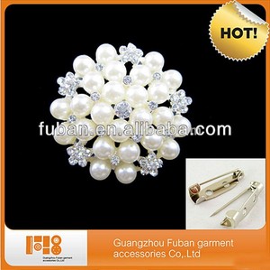 Spilla materiale in lega da donna all'ingrosso con perla e strass matrimonio fidanzamento o regalo di gioielli <span class=keywords><strong>per</strong></span> feste <span class=keywords><strong>per</strong></span> <span class=keywords><strong>bambini</strong></span> - Product Image 4