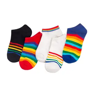 Verschiedene Arten von Socken kurze Socken Knöchel Regenbogen Socken für Frauen