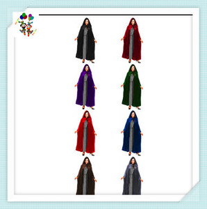 Costume da donna in velluto con cappuccio di colore <span class=keywords><strong>rosso</strong></span> scuro con HPC-2310 - Product Image 3