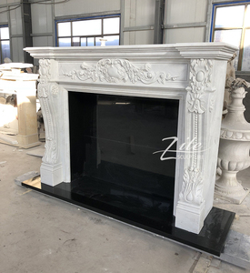 Sculpture détaillée Classique En Marbre Blanc <span class=keywords><strong>Pas</strong></span> <span class=keywords><strong>Cher</strong></span> <span class=keywords><strong>Cheminée</strong></span> - Product Image 2
