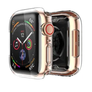 Para iwatch caso 38 40 41 42 44 45mm claro tpu caso para apple watch 1, 2, 3, 4, 5, 6 SE 7 para apple watch