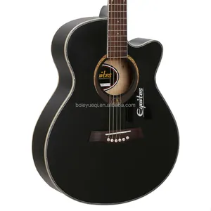 Black Color 40 inch Acoustic Guitar Chinese Musical Instrument Travel Acoustic Guitar Quality Spruce Guitar Acoustic