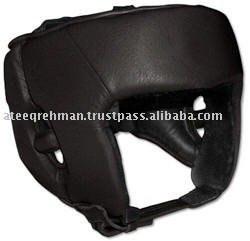 บังเหียนหนังเทียมต่อยมวยสำหรับคู่ซ้อม MMA ไทย,บังเหียนป้องกันศีรษะสีดำ/ ขาว - Product Image 5
