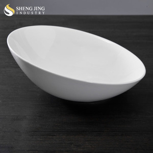 Vajilla asiática <span class=keywords><strong>de</strong></span> alta calidad, cuenco <span class=keywords><strong>de</strong></span> cerámica blanco liso <span class=keywords><strong>de</strong></span> 10,75 pulgadas - Product Image 1