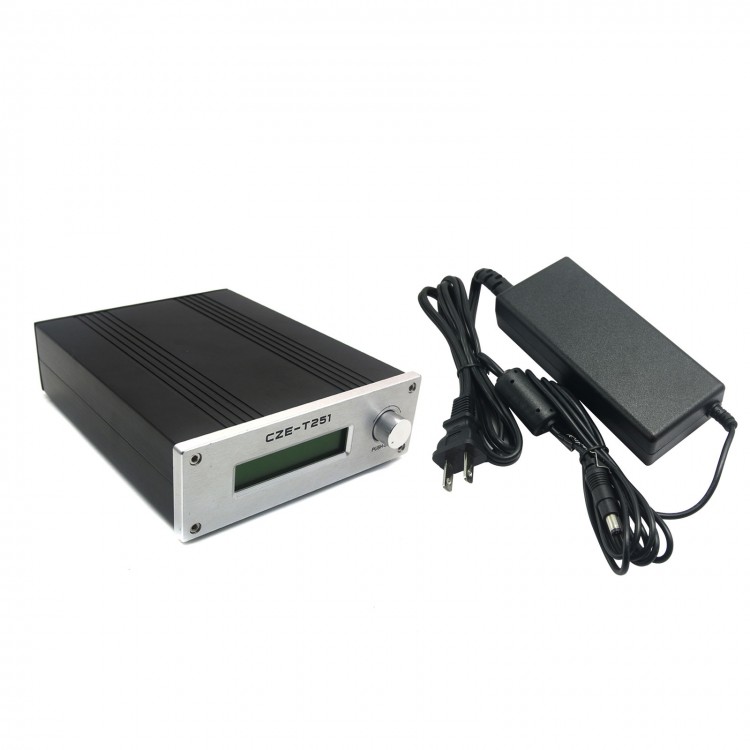 12V CZE-T251 0-25 Вт 87-108 МГц беспроводной стерео PLL Радиостанция FM передатчик с блоком питания