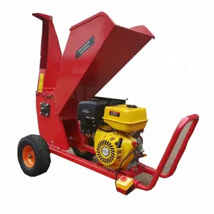 Factory price vertical type 6.5hp mobile wood chipper machine