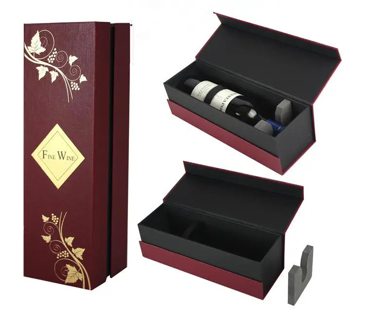 جميل صندوق كرتون مطبوع صندوق النبيذ صندوق هدايا النبيذ صندوق ورقي للنبيذ صندوق النبيذ