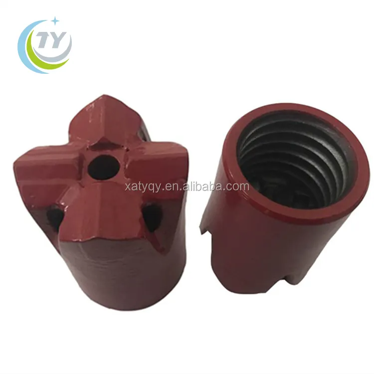 Ore mining shank tungsten carbide thread cross head drill bit