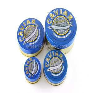 50g/125g/250g/500gキャビアパッケージラウンドメタルティンボックス - Product Image 1