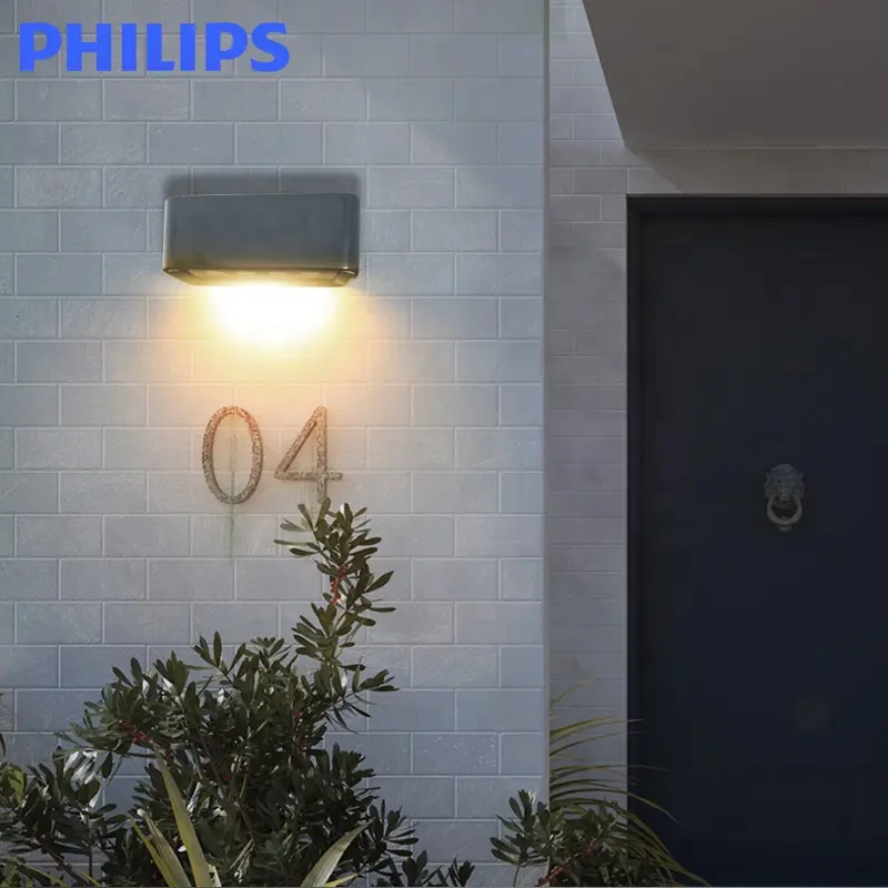 Philips BWS161 led 7.5W duvar lambası açık su geçirmez kare basit villa otel koridor koridor