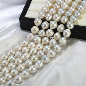 Collier de perles d'eau douce naturelles FEIRUN, perles baroques blanches AA+ de 13-14 mm <span class=keywords><strong>en</strong></span> <span class=keywords><strong>vrac</strong></span> - Product Image 4
