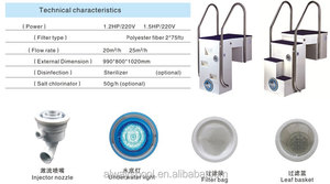Système de filtration de <span class=keywords><strong>piscine</strong></span> Murale Intégrée de <span class=keywords><strong>Filtre</strong></span> de <span class=keywords><strong>Piscine</strong></span> Sans Tuyau Avec Main Courante - Product Image 4