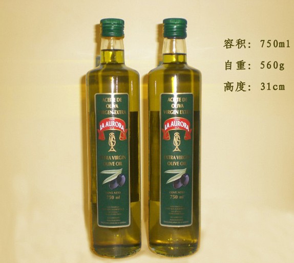 750ml 25oz square olive oil glass bottle with metal lid brown/dark green marasca wholesale